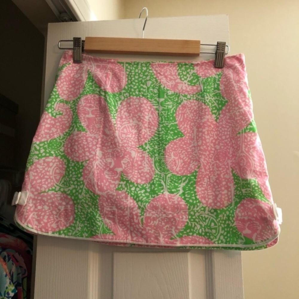 Lilly Pulitzer Pink Floral/Limes Skirt